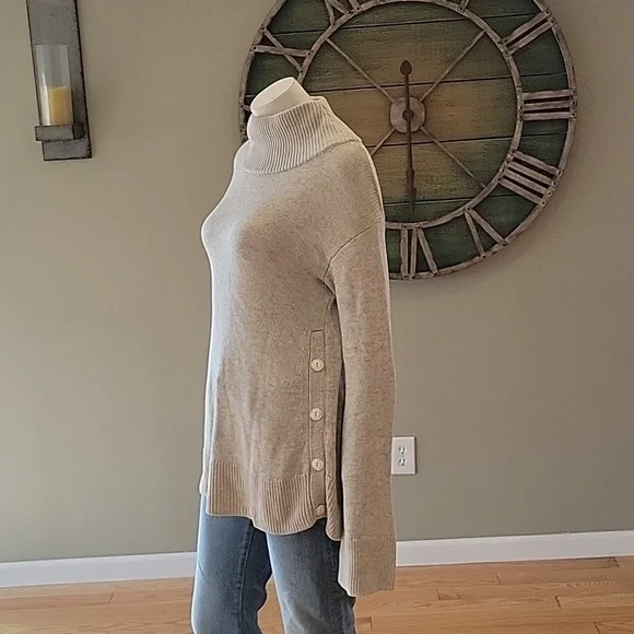 Rag & Bone Phyllis Mock Turtleneck Wool and Cashmere Blend Sweater - Picture 3 of 16